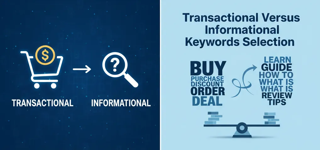 Transactional Versus Information Keywords Selection